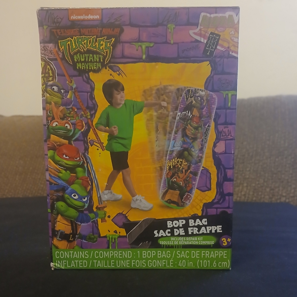 Nickelodeon TMNT Mutant Mayhem Bop Bag - Green and Purple